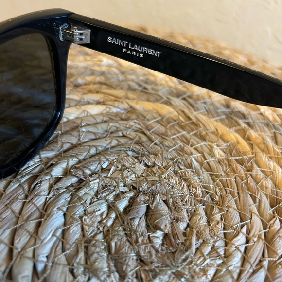 💜 SAINT LAURENT Gold Glitter Sunglasses - Picture 3 of 9